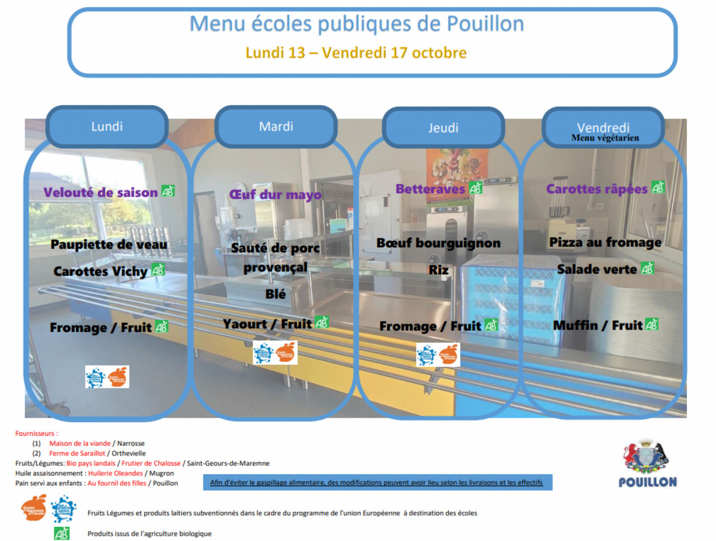 Menu semaine 42